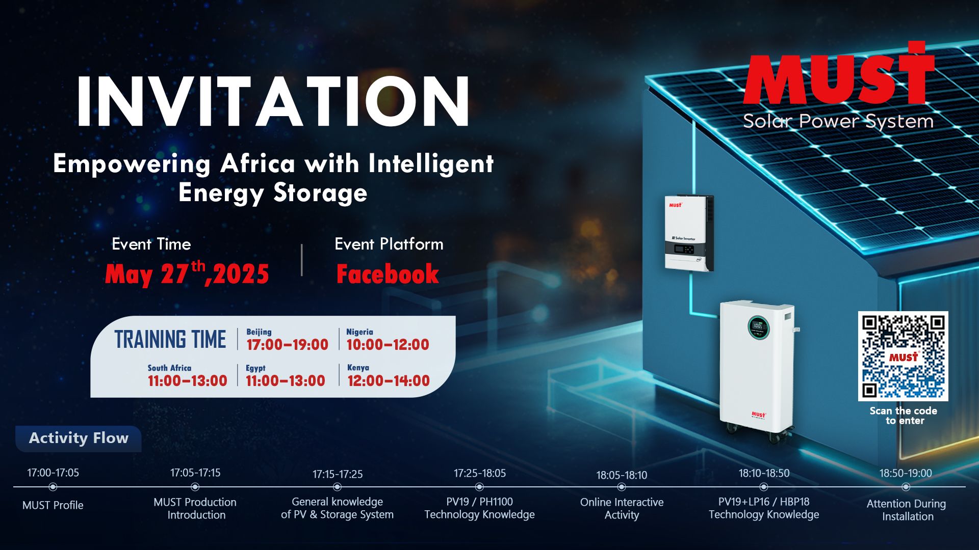 MUST to Host “Empowering Africa with Intelligent Energy Storage” Live Event to Drive Smart Energy Adoption